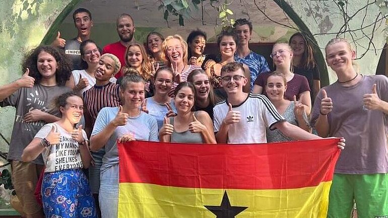 Gruppe von Freiwilligen in Ghana