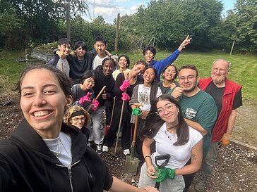 Gruppe beim Workcamp in Sievershausen